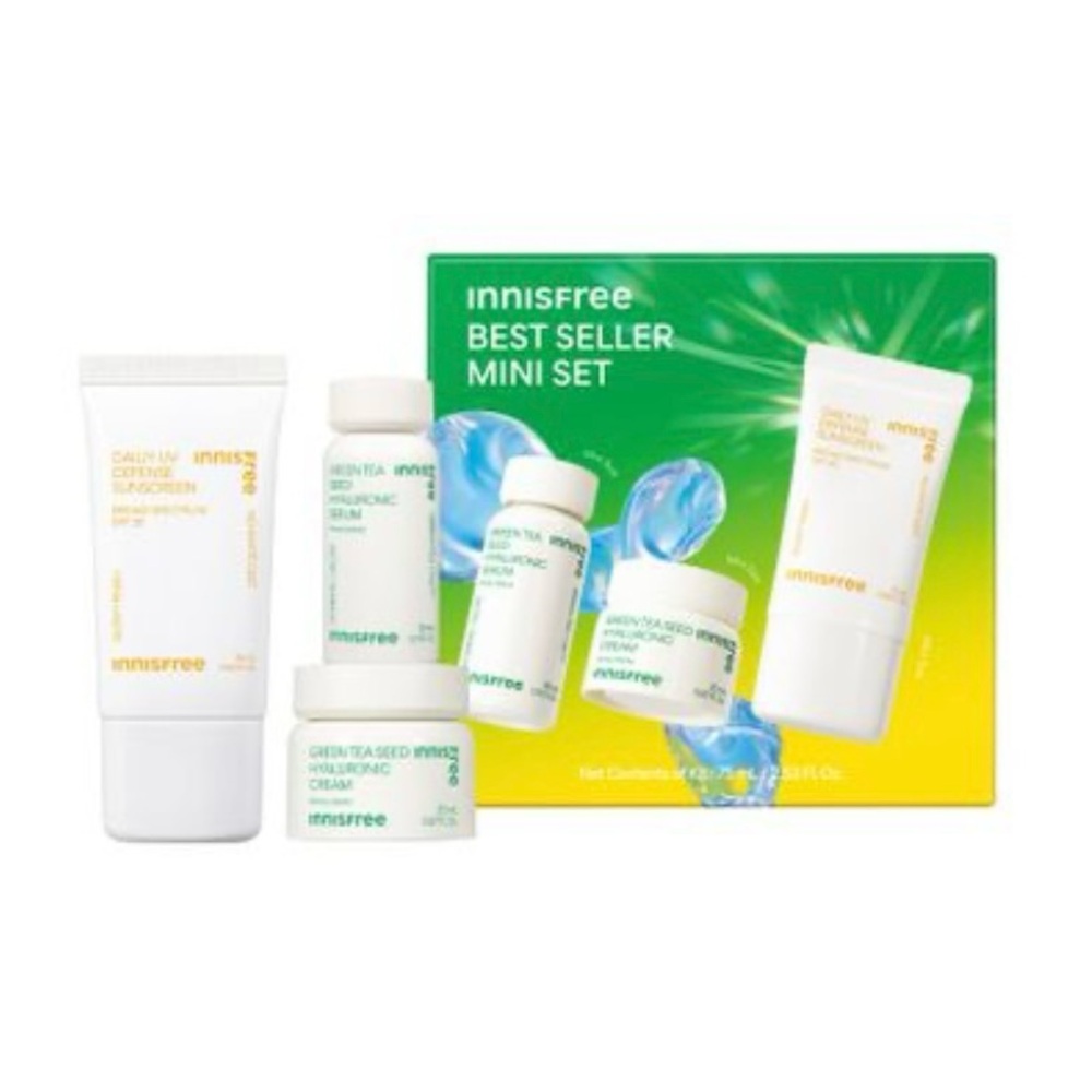 INNISFREE Best Seller Mini Set: Serum + Cream + Sunscreen